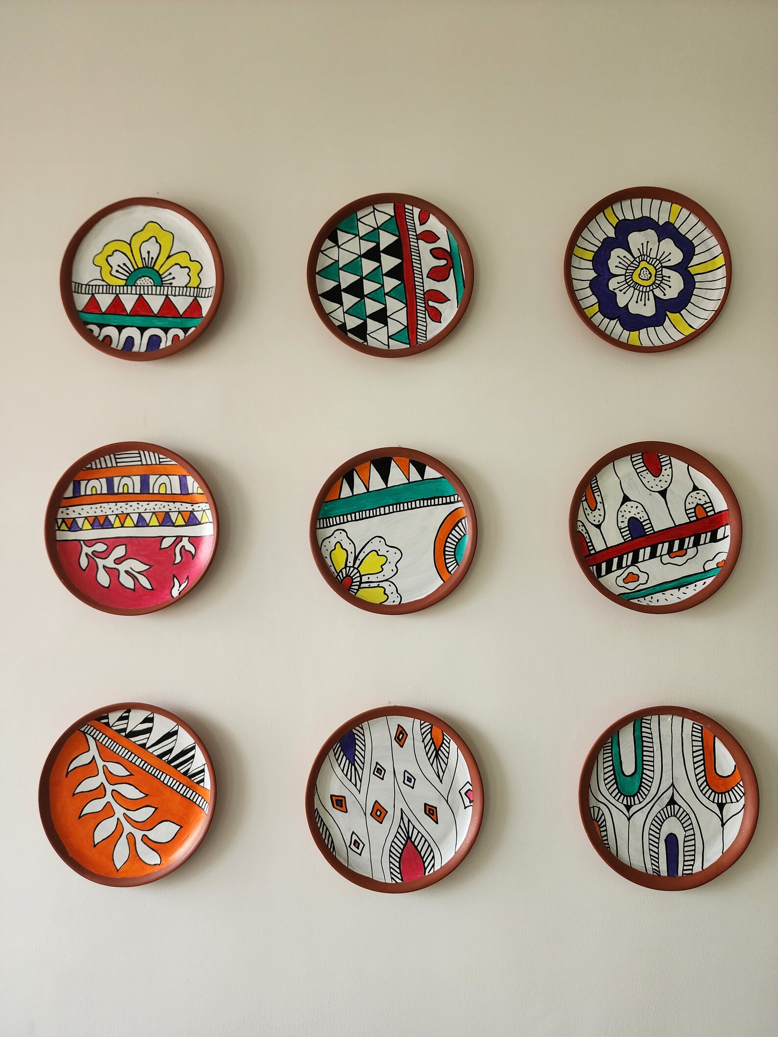 Terracotta Plate Art Terracotta Art Terracotta Plate Wall - Etsy