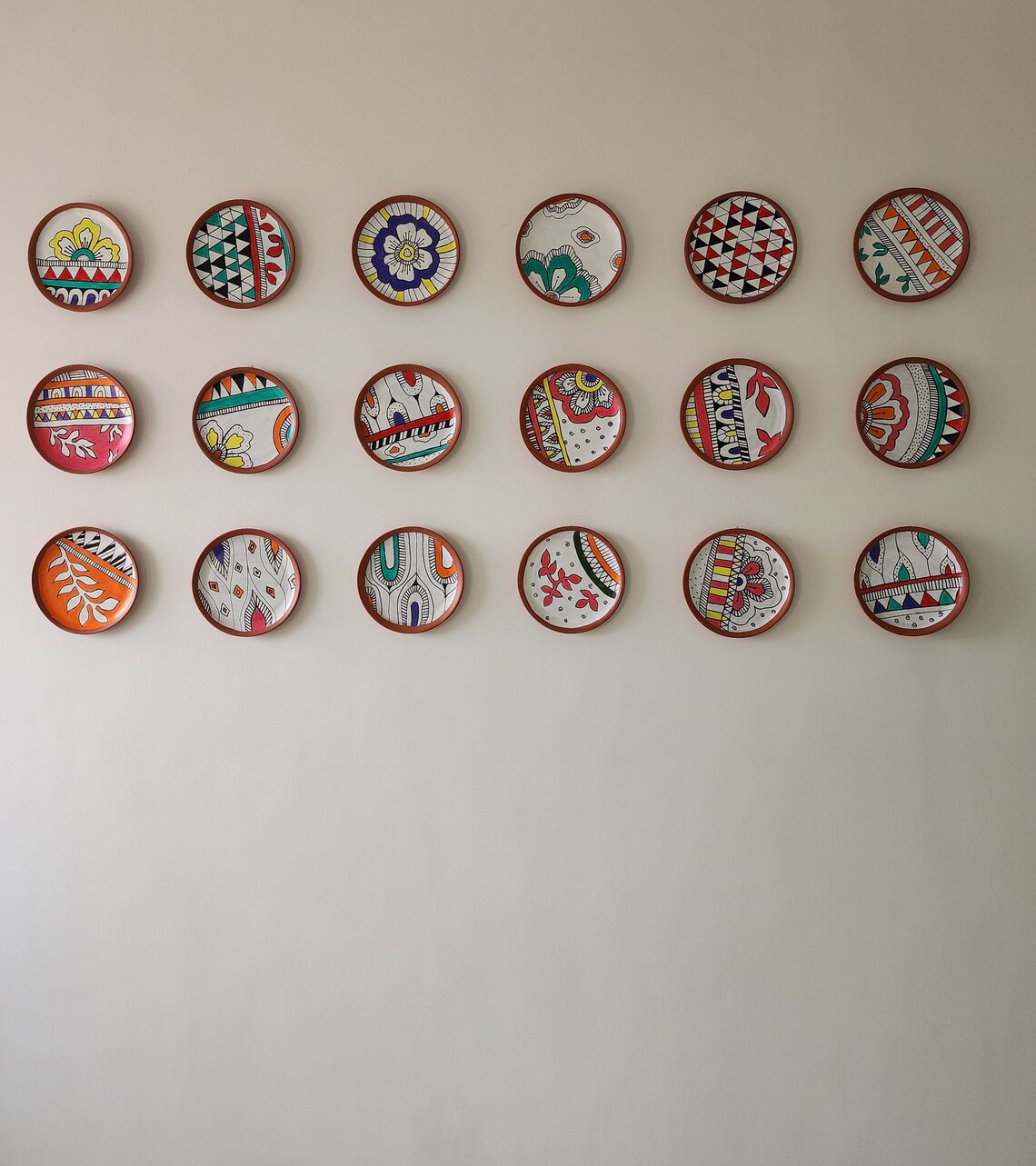 Terracotta Plate Art Terracotta Art Terracotta Plate Wall Etsy