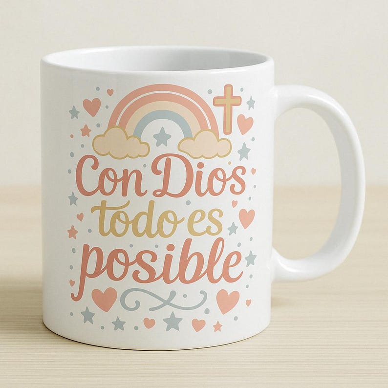Con Dios Todo Es Posible SVG: Christian Rainbow Design (digital ...