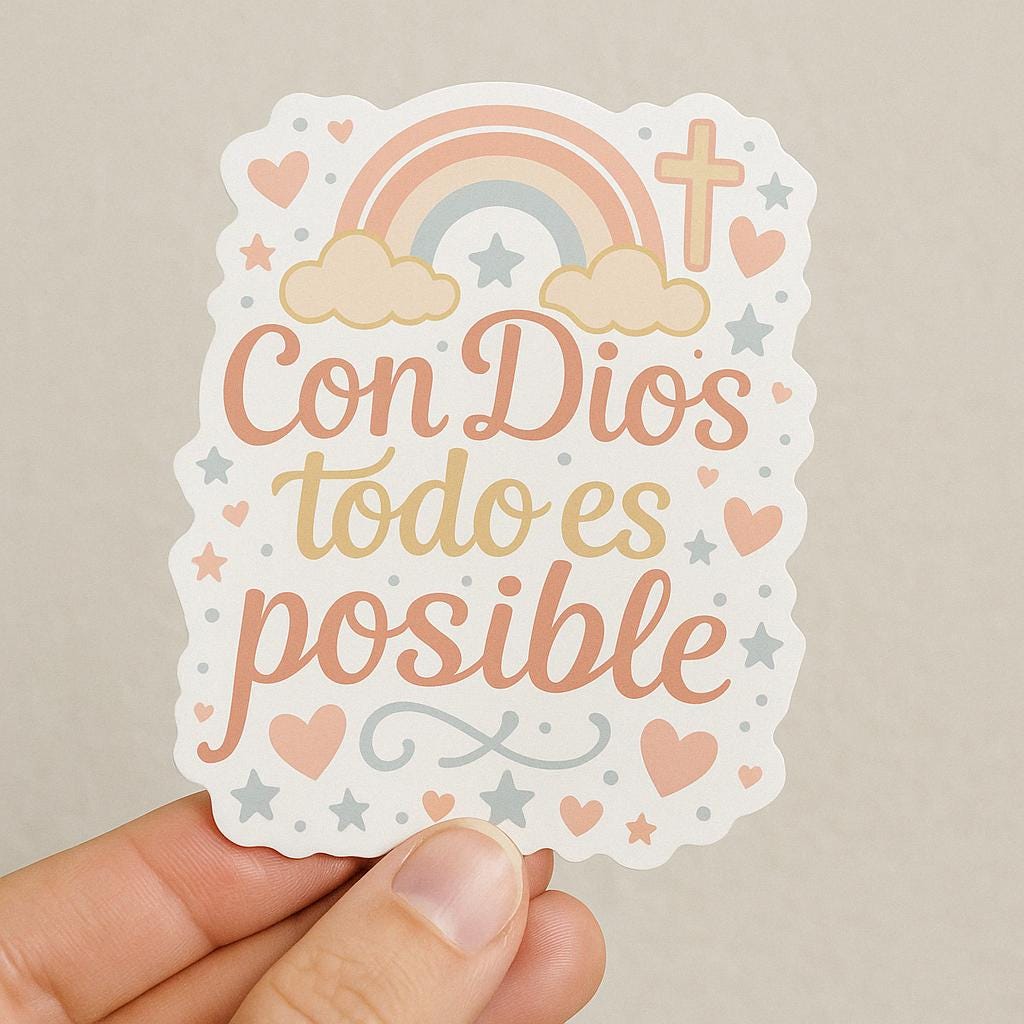 Con Dios Todo Es Posible SVG: Christian Rainbow Design (digital ...