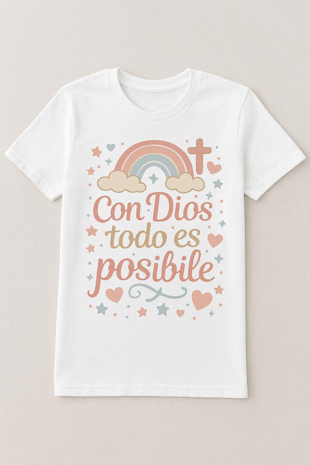 Con Dios Todo Es Posible SVG: Christian Rainbow Design (digital ...