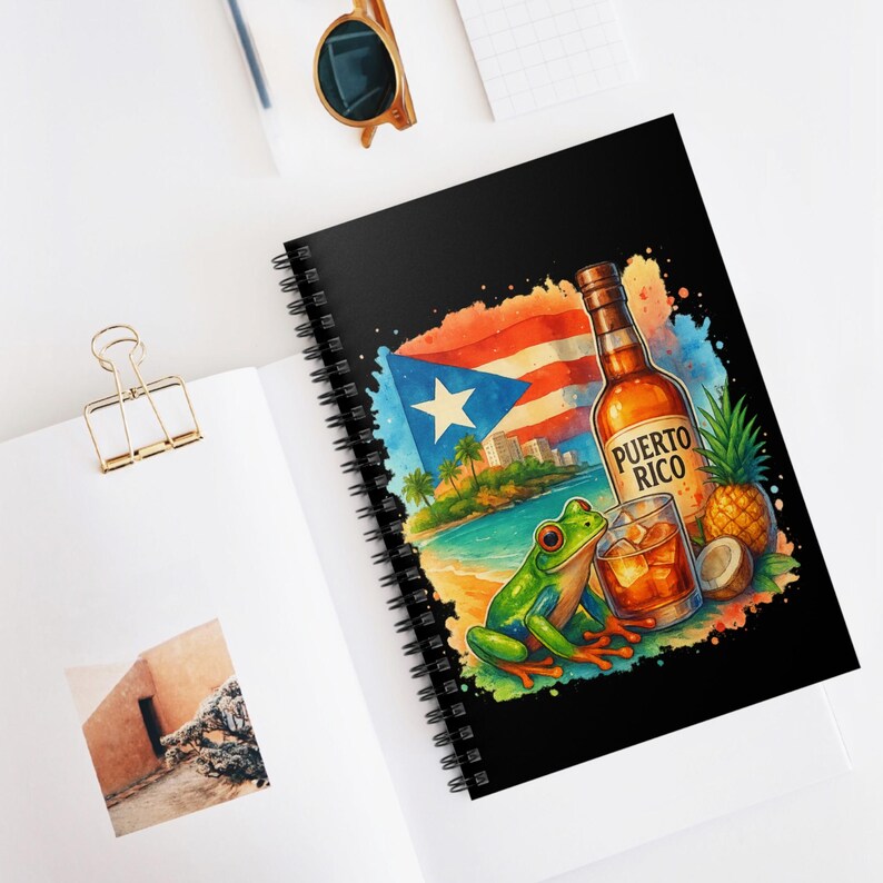 Puerto Rico Tropical Spiral Notebook, Travel Journal, Gift for ...
