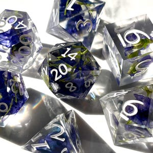 Blue Violet DnD Dice Set | 7 Piece RPG Dice