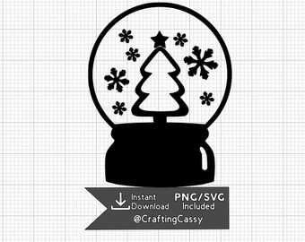 Christmas Snow Globe SVG