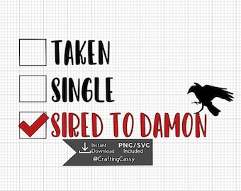 Sired To Damon SVG - 2 Style Bundle