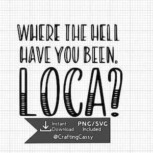 Where the hell Have You been Loca? SVG