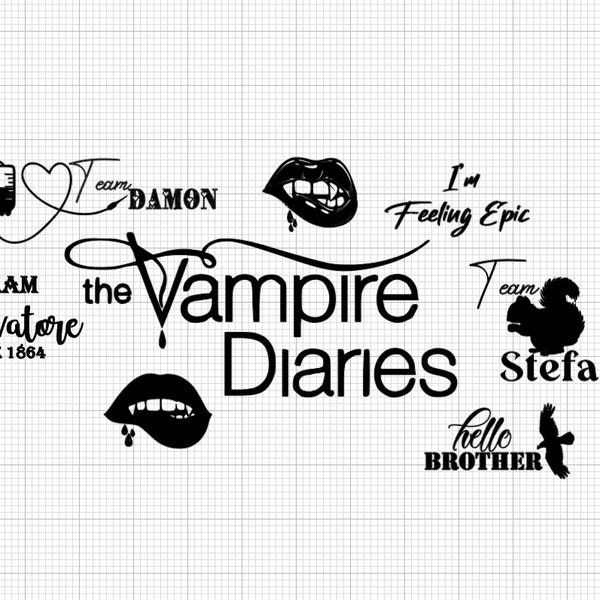 El paquete SVG de Vampire Diaries