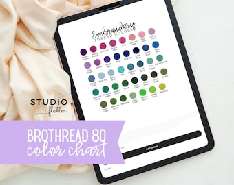 Embroidery Thread Color Chart, Brothread Color Chart, Brothread 80 Color Chart, Embroidery Business, Thread Color Chart