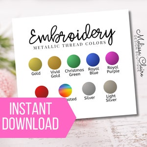 Embroidery Thread Color Chart, Brothread Color Chart, Metallic Thread Color Chart, Embroidery Business, Thread Color Chart
