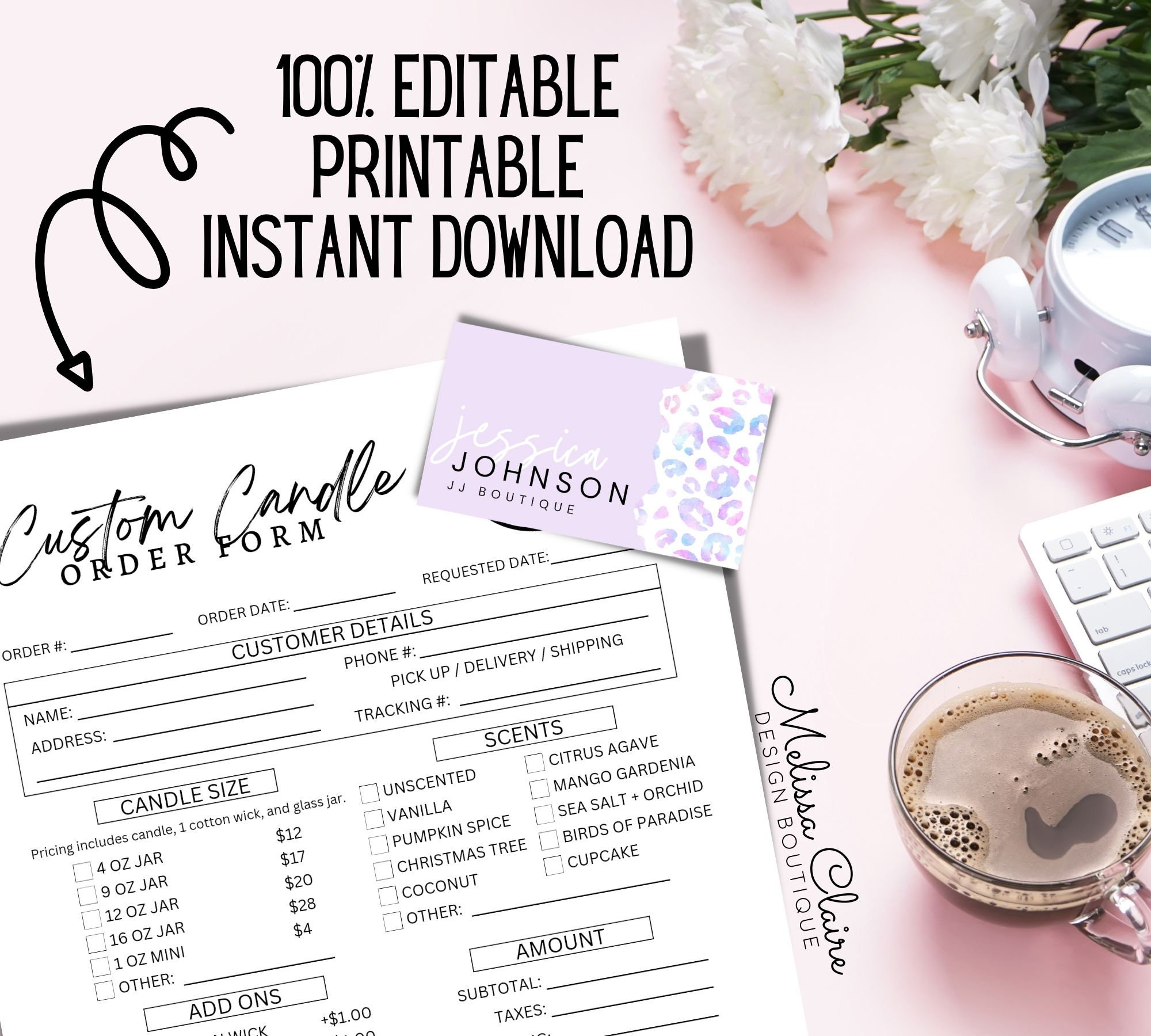 Form Editable Order Candle Form Template Custom Candle Order Form ...