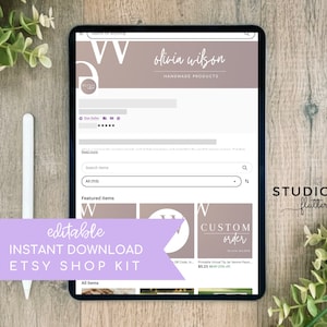 Branding Kit Etsy Shop Branding Kit Small Business Branding Shop Header Shop Set