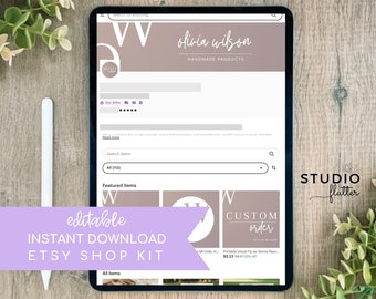 Branding Kit Etsy Shop Branding Kit Small Business Branding Shop Header Shop Set