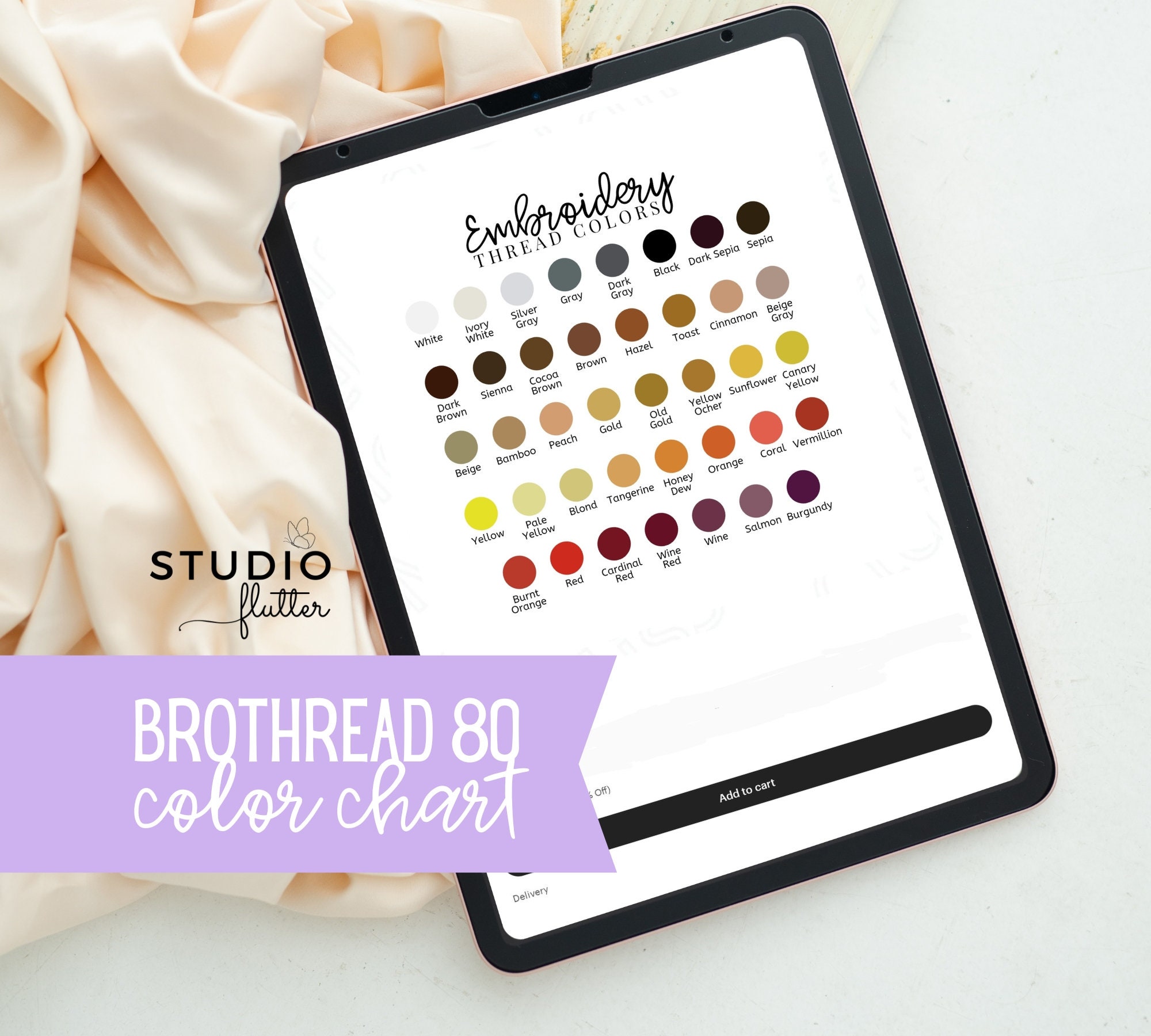 Embroidery Thread Color Chart, Brothread Color Chart, Brothread 80