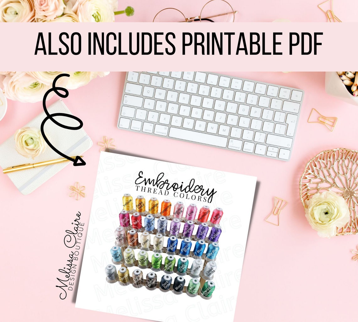 Embroidery Thread Color Chart Brothread Color Chart Brother Etsy