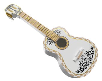 Digital Coco Guitar 3D Print Model 28 inches tall – Disney's Day of the Dead Inspired Design - Not a Physical Product