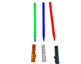 mystery Keychain Luke Skywalker Lightsaber Pen with colored blades - keychain version - Pen Included- Star Wars Office Accessory