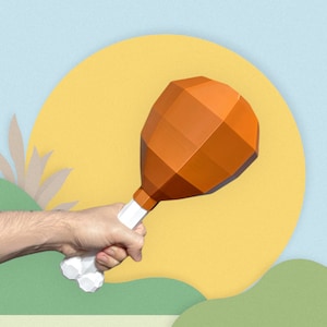 STL Turkey Leg Low poly From Gorilla Tag Digital File For Personal Use and Personal 3D Printing - See Other posts for a Physical Object.