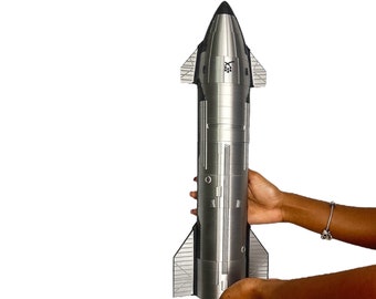StarShip S24 From Space X 1:110 Scale Display - 18” Inch Space Ship - Rocket Ship - Model Rocket Display - Collector Model - Star Ship S 24