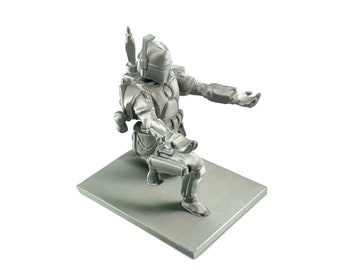 Boba Fett Pen holder - Free Shipping! High-Quality One-of-a-Kind Star Wars bounty hunter Office Accessory - lightsaber pen