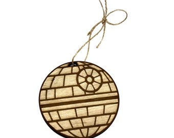 Xmas Death Star Ornament Personilzable, - Christmas Ornament tree decorating. Diy gift painting