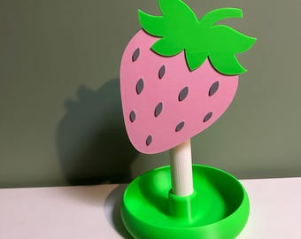 Strawberry Headphone Holder With Storage  - Desk Accessory Organized Office Workspace