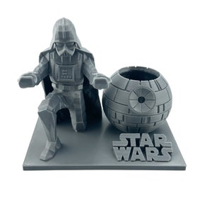Darth Vader And Death Star Pen Holder and Lightsaber Pen Set low poly - Free  Shipping Included! High-Quality Star Wars Office Accessory