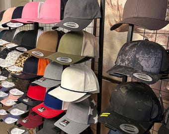 Multiple Hat Holder For Wire racks 44mm Squares - Holds 2-3 Hats Each - Wire Rack Display Holder - Hat Seller Accessories