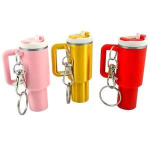 Tumbler ChapStick Holder Keychain with Screw Lid  No Logo – Medicine Travel Storage - Great Gift ideas - Party Favors - Wedding Gifts