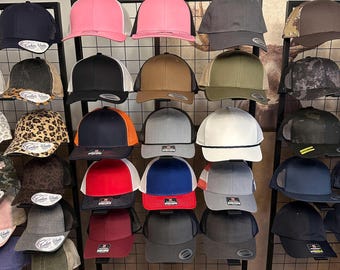 Hat Holder For Wire racks 44mm Squares - Holds 1 Hats Each - Wire Rack Display Holder - Hat Seller Accessories