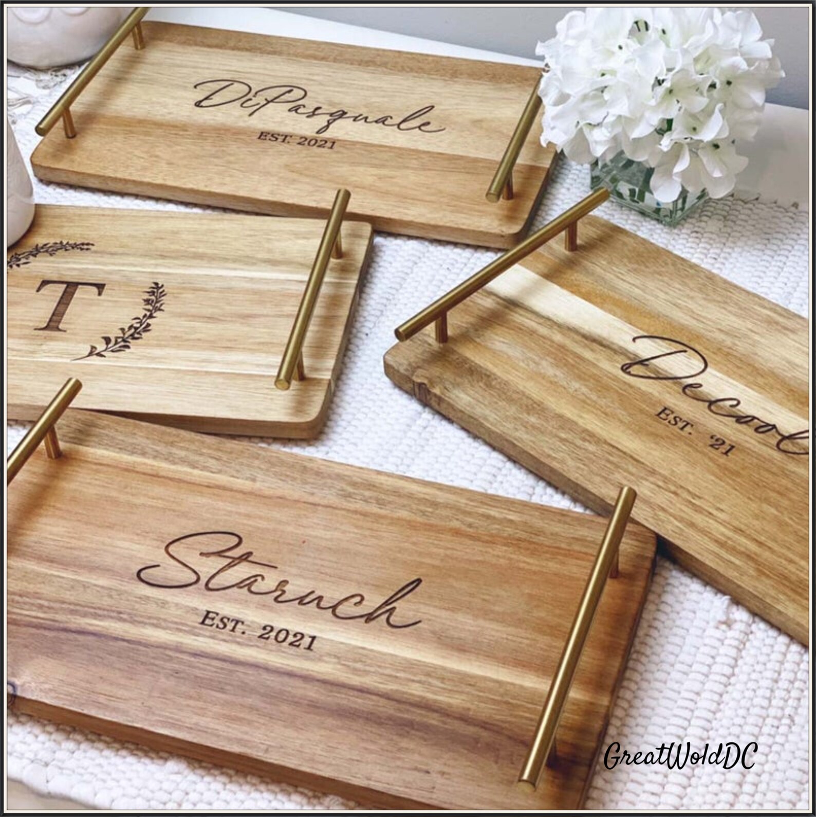 Serving Tray With Handles/ Custom Serving Tray/ Personalized Etsy