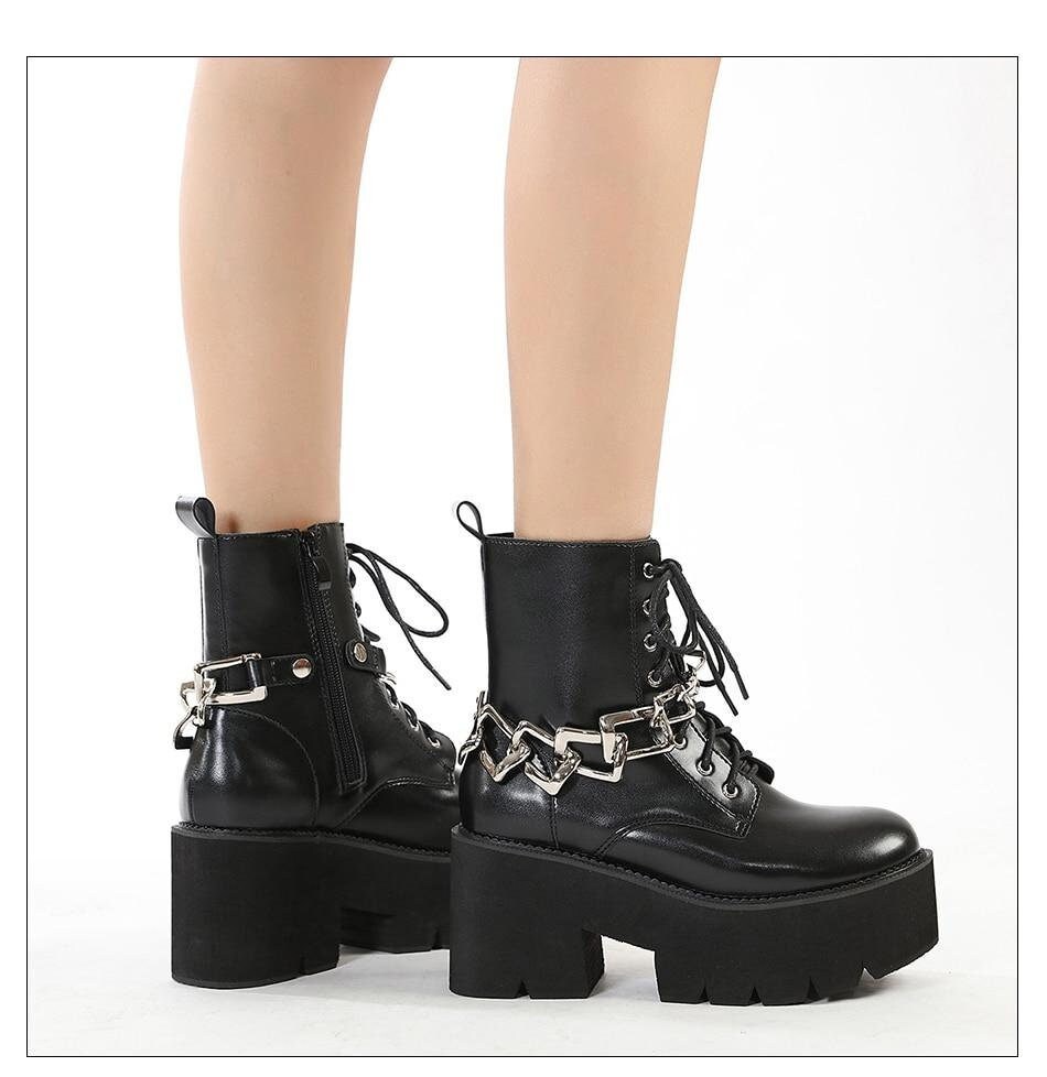 Platform Boots Motorcycle Boots Ankle Boots Biker Boots Etsy Canada