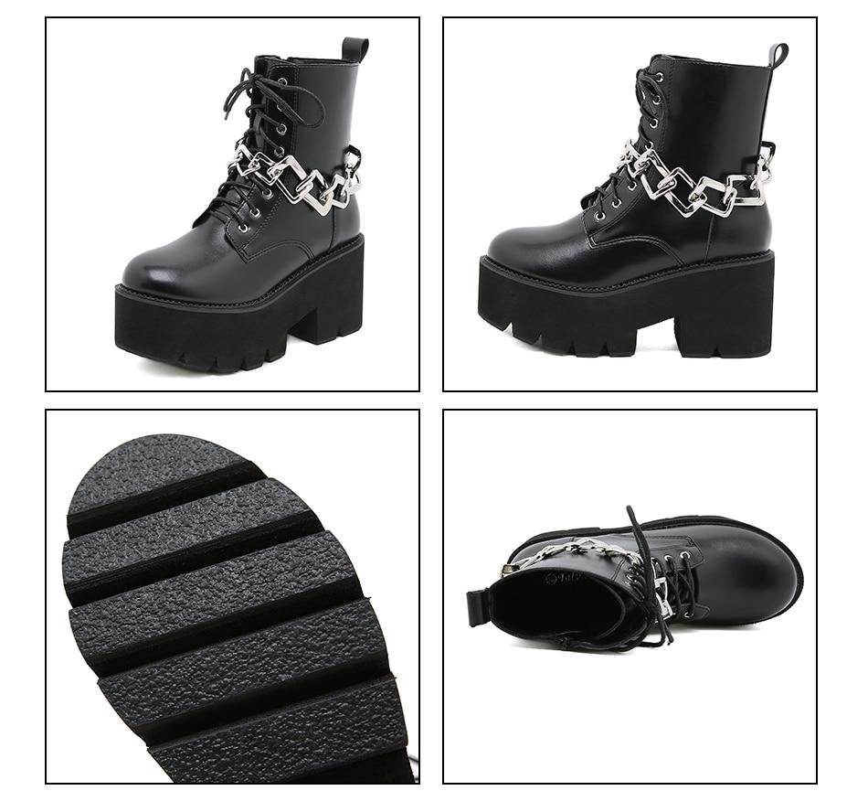 biker platform boots