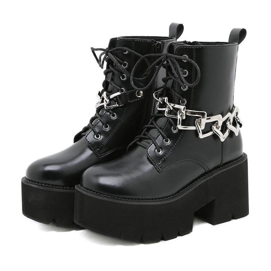 Platform Boots Motorcycle Boots Ankle Boots Biker Boots Etsy Canada