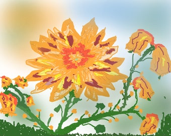 Arte digitale, sunburst