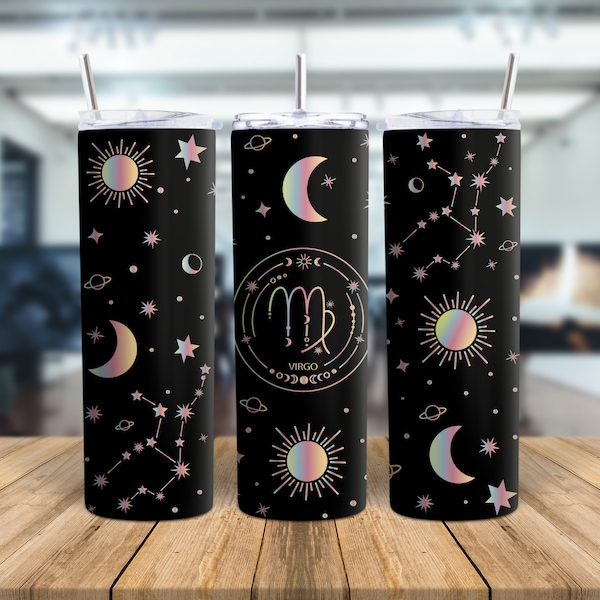 Virgo Tumbler, Virgo tumbler cup, Virgo astrological cup, Virgo zodiac tumbler, Virgo zodiac gift, Virgo travel Cup, Virgo art Gift, Virgo