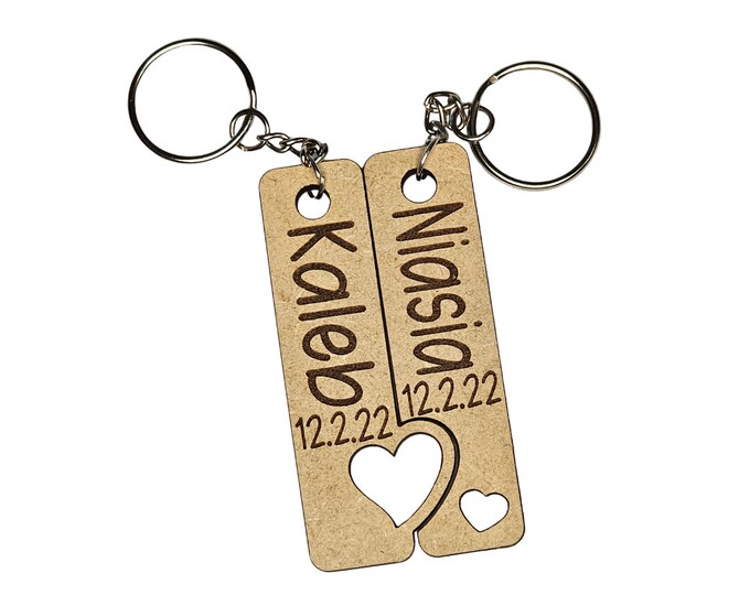 Custom Couple Keychain Personalized Gift For Boyfriend Girlfriend Matching Keychains Anniversary Gifts for Boyfriend Valentine's Day Gifts