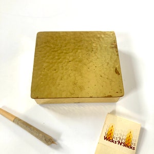 Golden Vintage Wooden Stash Box