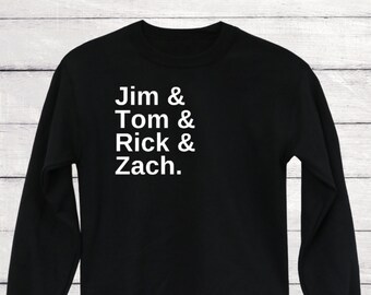 Jimmy Eat World band members names | crew neck sweatshirt | Jim Tom Rick Zach | sweater shirt for Emo, Alternative, Punk, Pop Punk style