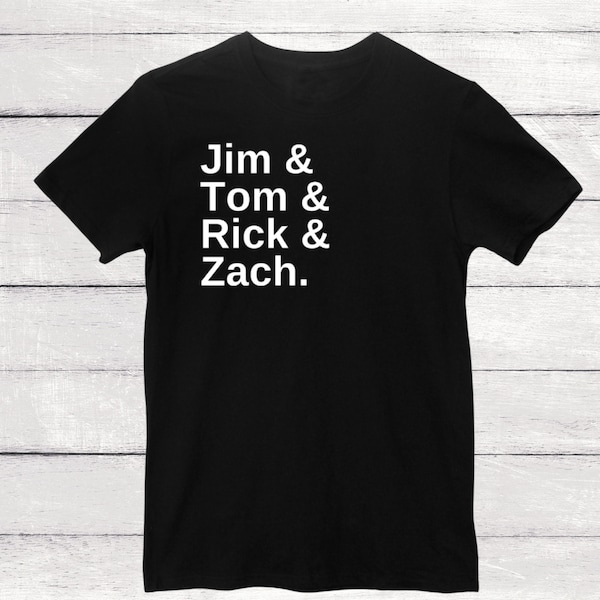 Jimmy Eat World band members names | soft-style unisex tee | Jim Tom Rick Zach | shirt for Emo, Alternative, Punk, Pop Punk, Indie style