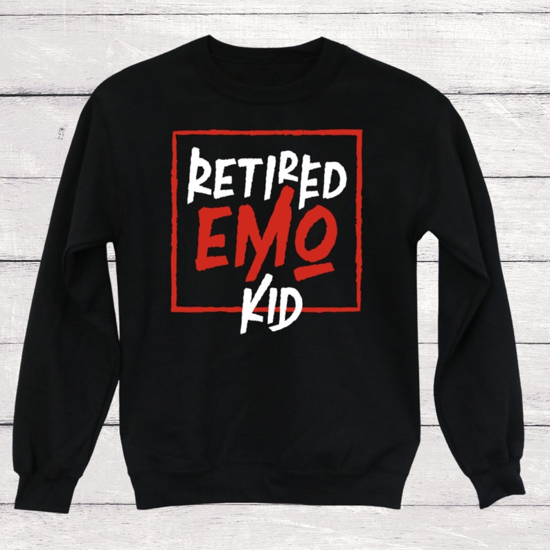 Retired Emo Kid crew neck Sweatshirt emo, pop punk, alternative style shirt image 1