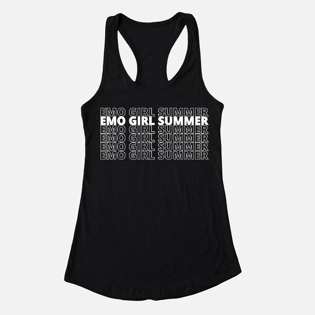Emo Girl Summer Women S Racerback Tank Top Multi Etsy