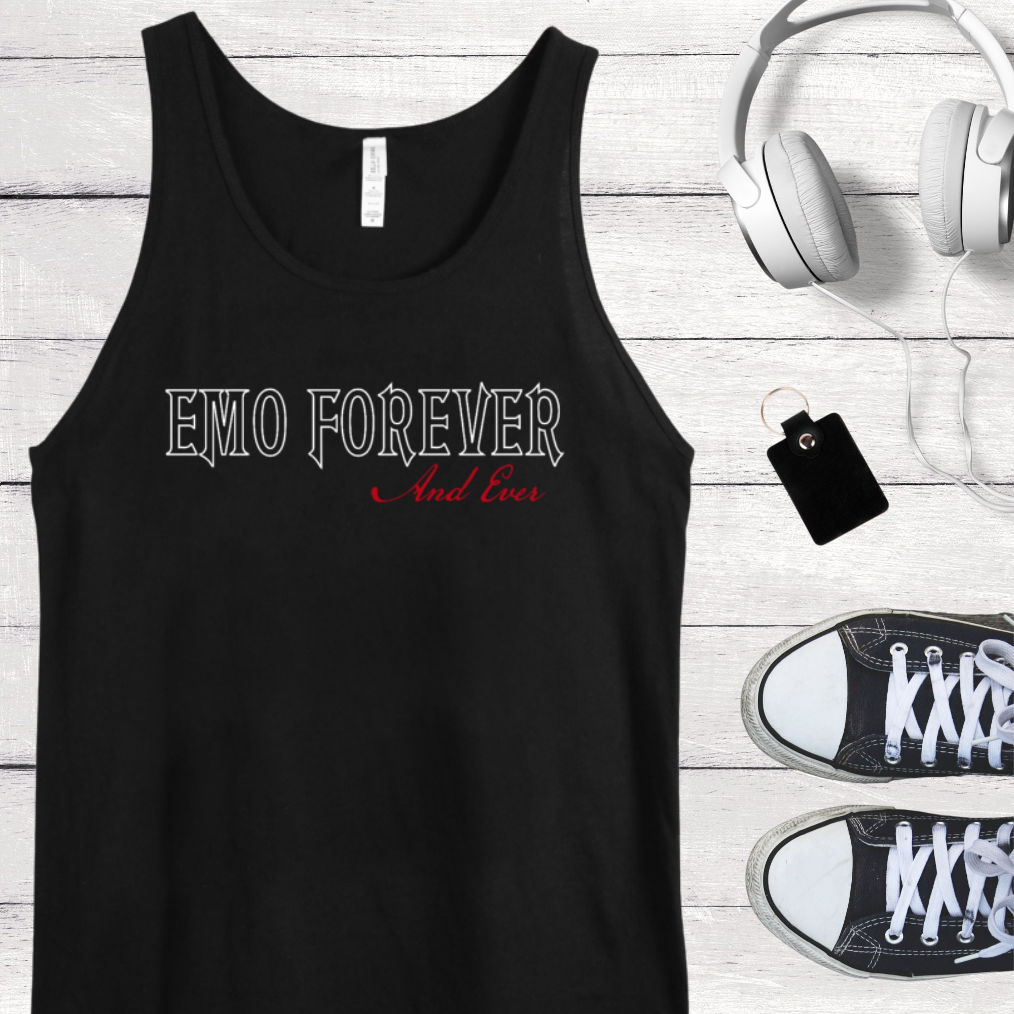Emo Forever And Ever Men S Unisex Jersey Tank Top Emo Etsy