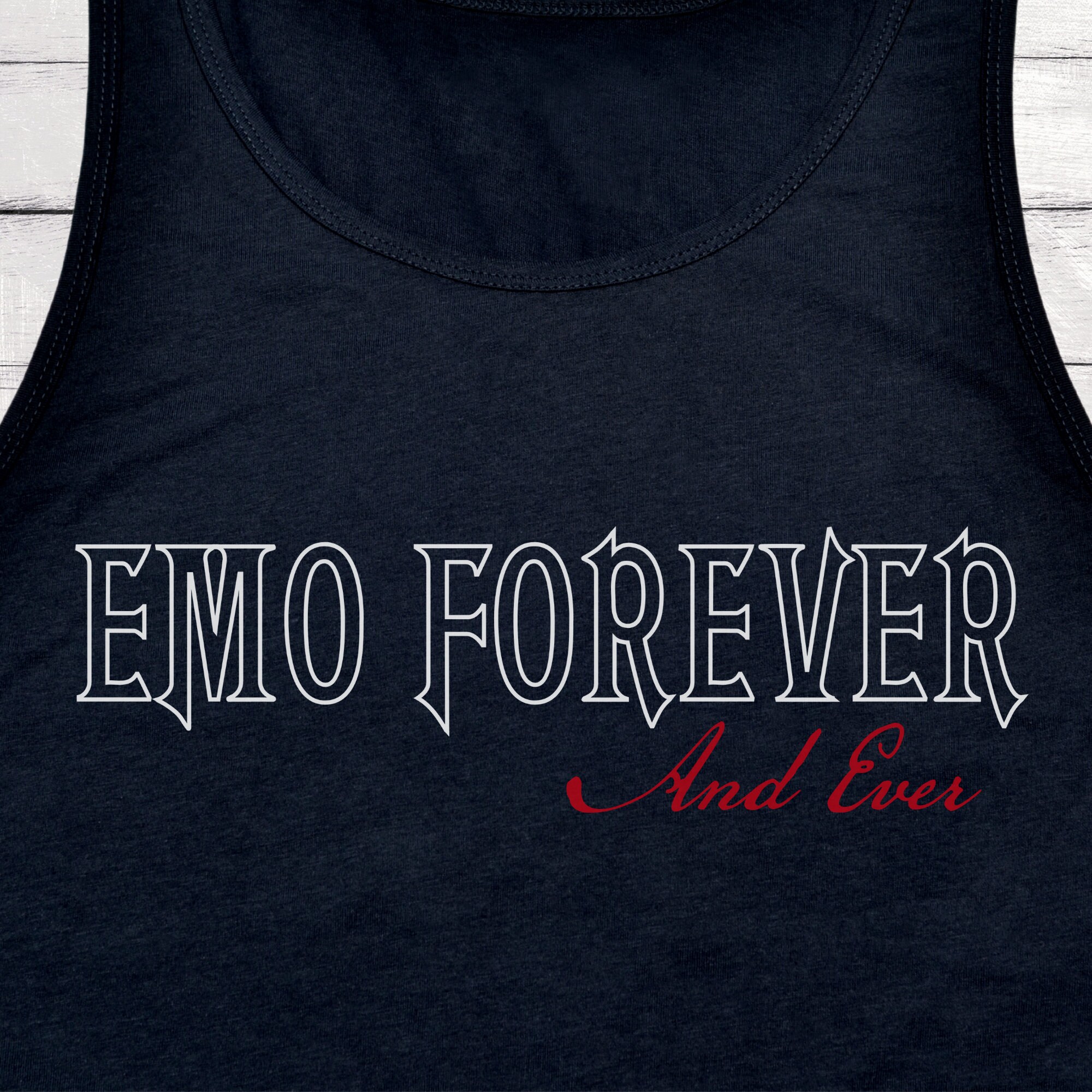 EMO FOREVER And Ever men's/unisex jersey tank top Emo Etsy