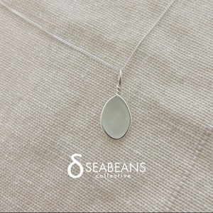 Sea glass necklace, wire seaglass necklace, sterling silver necklace, seaglass pendant, real pale aqua/blue sea glass, handmade jewellery