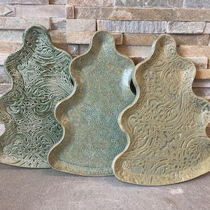 Christmas Tree Shaped Cookie Plate- small