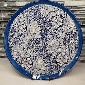 William Morris Platter- in Blue - Large