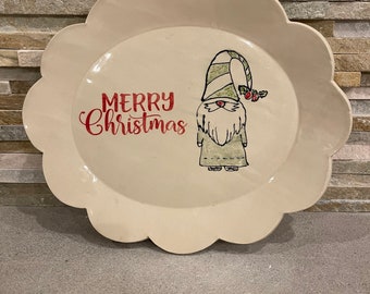 Merry Christmas Gnome Platter