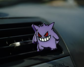 Gengar Car Vent Clip – Ghost-Type Anime Car Accessory for Cars, Trucks & SUVs – Dashboard Decor – Fun Gift for Pocket Creature Fans