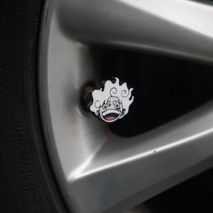 Bouchons de valve de pneu de voiture Luffy One Piece Gear 5 - Lot de 4