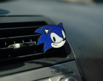 Sonic The Hedgehog Car Vent Clip: Retro Gaming Decor